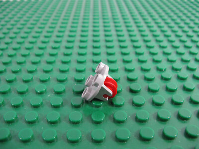 LEGO Old Gray Round Wheel Holder w/Red Pulley Wheel Center 4155