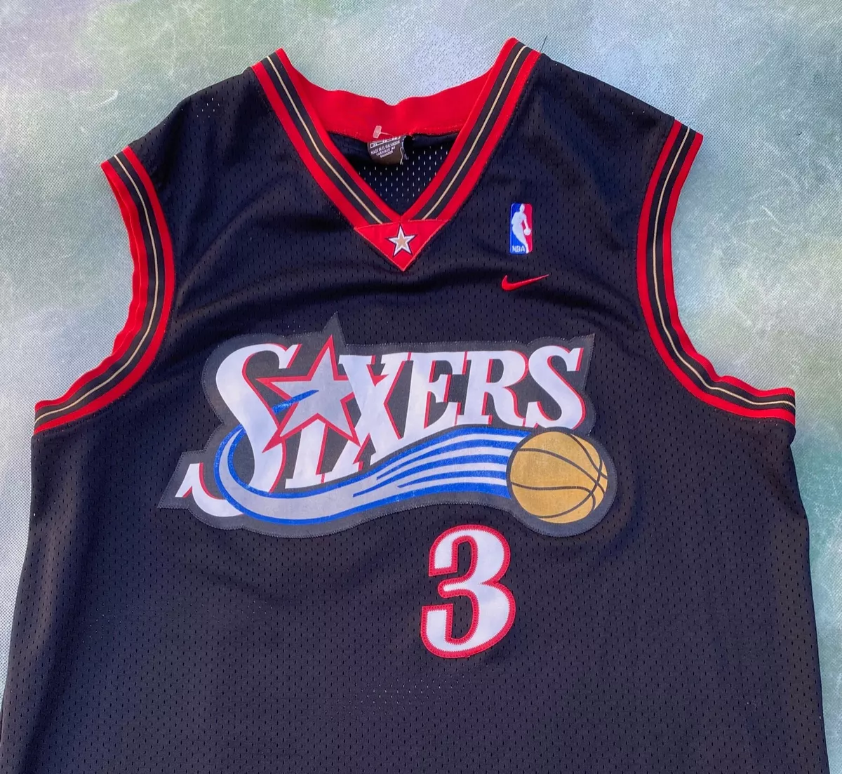 VTG Allen Iverson #3 Men’s Philadelphia 76ers Reebok Basketball Jersey Blue  • XL