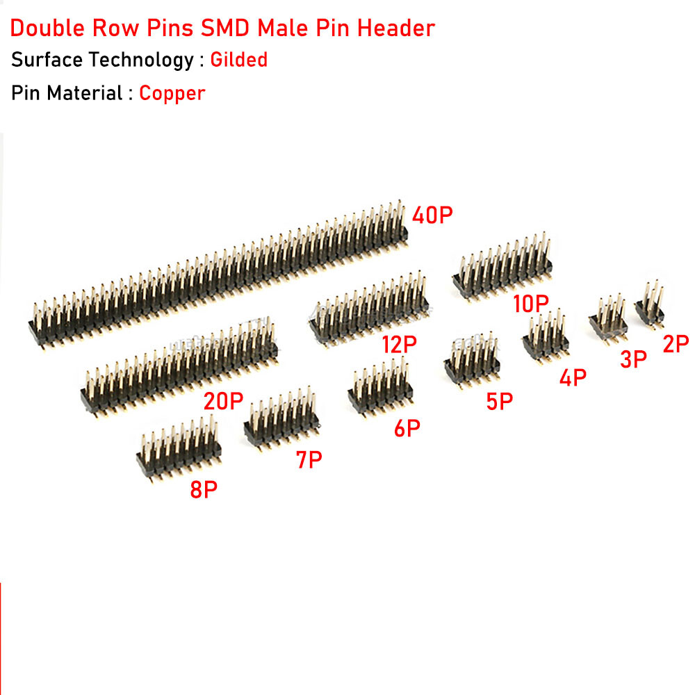 1.27mm Pitch 2P-40P PCB Male / Female Pin Header Single / Double