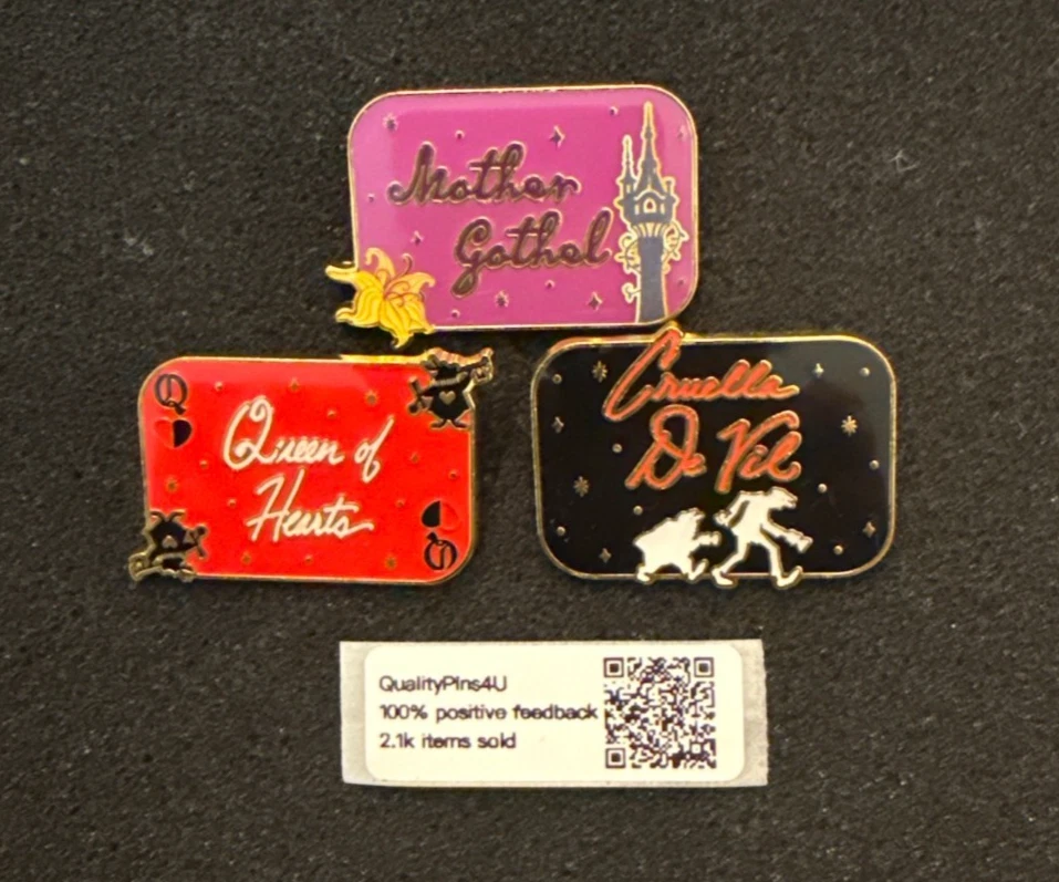 Loungefly Disney Villain Signature Name Blind Box Enamel Pins