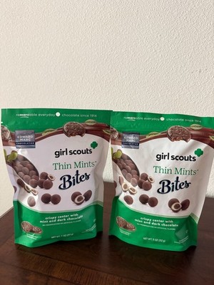 2-PACKS Edward Marc Chocolatier Girl Scouts Thin Mints Bites 6 Oz-EXP. 12/2026