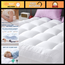 Extra Thick Cooling Mattress Pad Topper, Breathable Full Size 8-21" Deep Pocket,