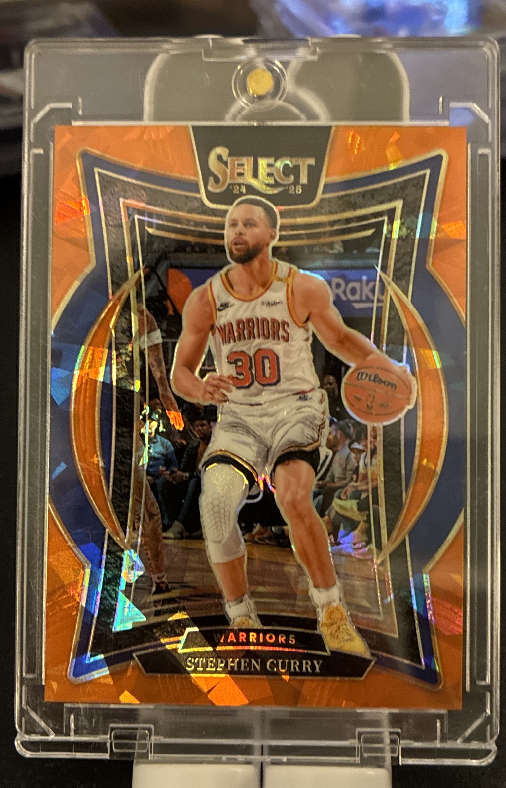 2024-25 Panini Select - Concourse Stephen Curry #7 Orange Cracked Ice Prizm /275