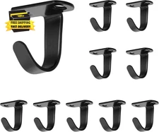 Stainless Steel Screw Mounted Ceiling Hooks, Under-Shelf Towel/Robe Clothes Hook