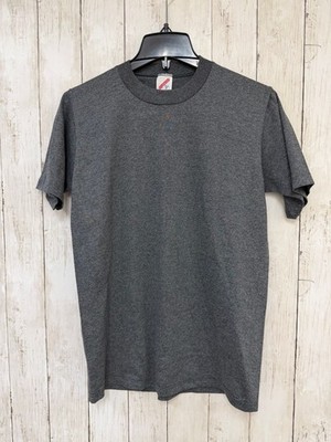 Jerzees Youth Vintage Charcoal Gray Made In USA Single Stitch Blank