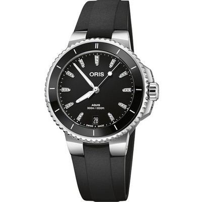 Oris Aquis Date Diamond 36.5mm Women's Watch 01 733 7792 4194-07 4 19 64FC