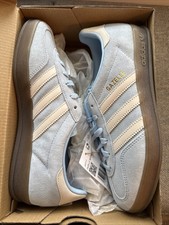 Size 7.5 Women's Adidas Gazelle Indoor Clear Sky Gum JI2717 Sneakers Shoes