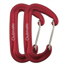 12kN 3.2"x2" Heavy-Duty Carabiner Clips - Durable, Lightweight Aluminum Alloy...