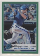2019 Panini Donruss Optic Rated Rookies Green Prizm 5/5 Reese McGuire #55 5l1