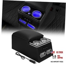 Universal Truck Seat Organizer with Padded Armrest Lid Features 3 With lamp
