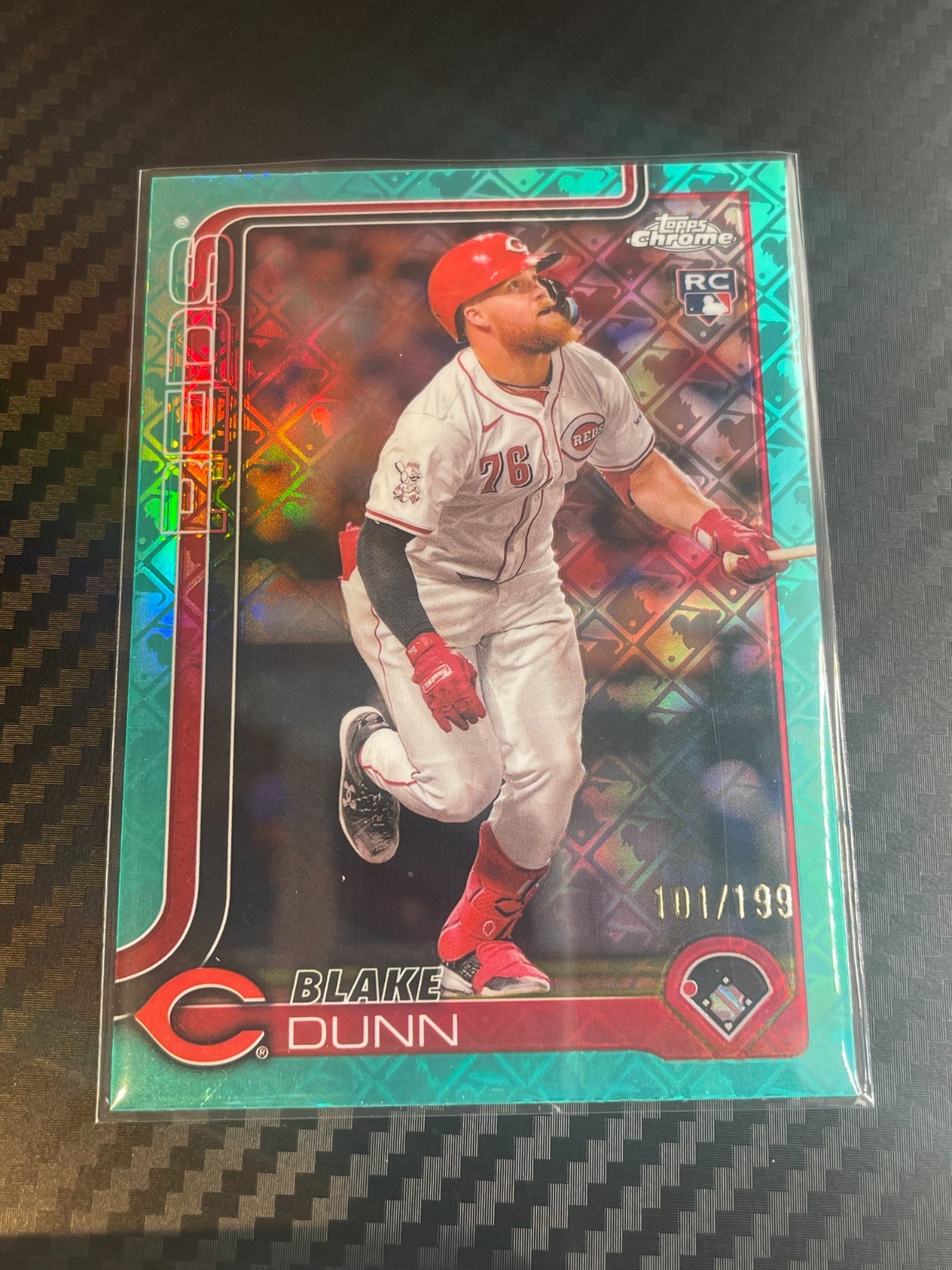 2025 Topps Chrome Blake Dunn #161 Aqua Refractor /199 (RC)