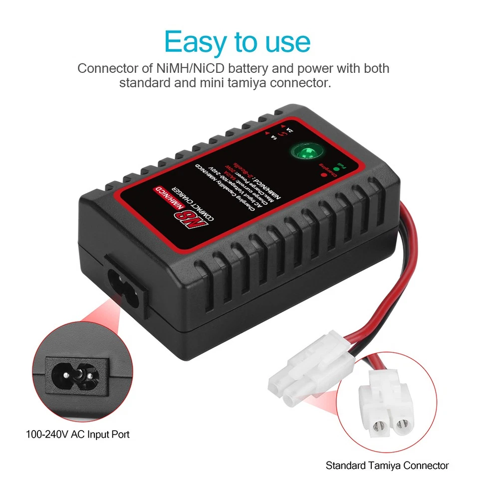 HTRC Intelligentes Ladegerät für 2S-8s Nimh/NiCD-Akku von Airsoft RC-Ladegerät