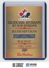 2025-26 UD Tim Hortons Redemption Golden Goal Auto Unscratched Sidney Crosby