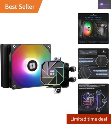 Stylischer Aqua Elite 120 V3 Liquid CPU Kühler - Einfache Installation für Intel/AMD