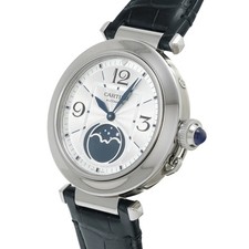 CARTIER Pasha de Cartier Moonphase 41mm WSPA0030 Men Silver/Blue #W1334 3