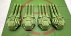 GI Joe The General Vehicle Parts Green Cannons No tabs 1990 Original ARAH Hasbro