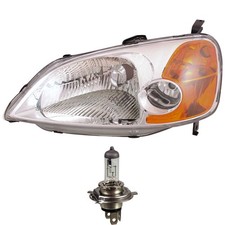 Scheinwerfer links für Honda Civic 2/4 Türig Bj. 01-04 H4 inkl. PHILIPS Lampen