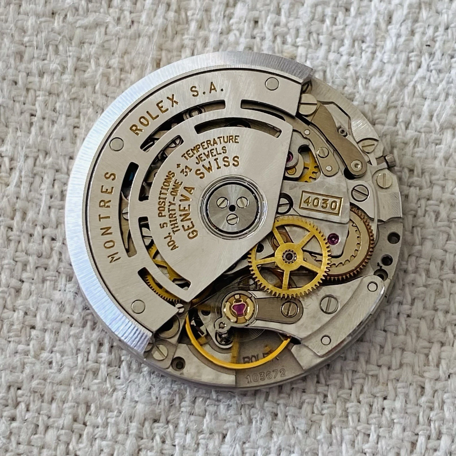 Rolex 4030 Zenith Movement For Daytona Model Ref 16520 16523 16528 16518 16519