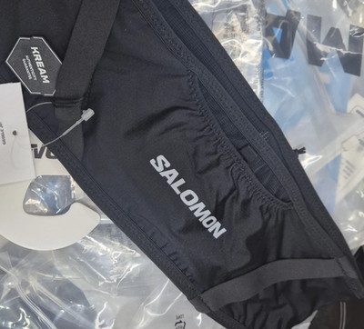 Salomon Pulse Belt Black Running Hydration Waist Pack Marathon Trail Authentic