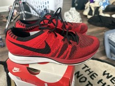 Nike Flyknit Trainer University Red Black Whi...