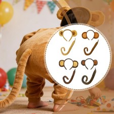 Monkey Ears and Tail Set Cute Kids Lightweight Costume Accessories for Christmas