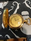 Vintage / Antique Timex Gold Tone Engraved Floral Design Mechanical Wind up Inop
