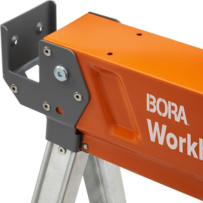 Workhorse Saw Horses 2 Pack Folding Heavy Duty Metal Sawhorse with 2X4 Bracke...