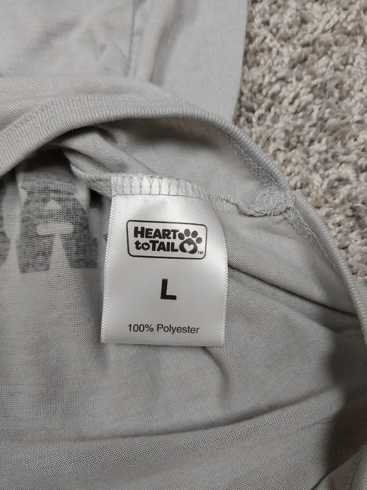 Heart To Tail Gray " Tequila And Tacos " Size Large Dog Shirt EUC - Image 3 of 4