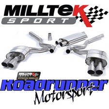 Milltek Ford Mustang 2.3 EcoBoost Exhaust System Cat Back Resonate Quad Titanium
