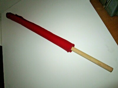 Highly Visible Red Highway Cloth Flag W/ Wood Handle Semi Truck Drivers USA Made