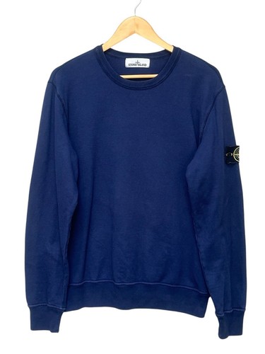 Men’s Stone Island Sweatshirt Jumper Pullover Crew Neck Cotton Authentic Navy L - 第 1/23 張圖片