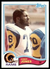 1982 TOPPS CODY JONES ROOKIE LOS ANGELES RAMS #381