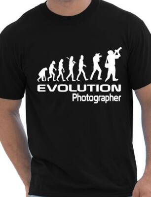 Evolution Of A Photographer Geschenk Fotografie Kameramann Herren T-Shirt Größe S-XXL