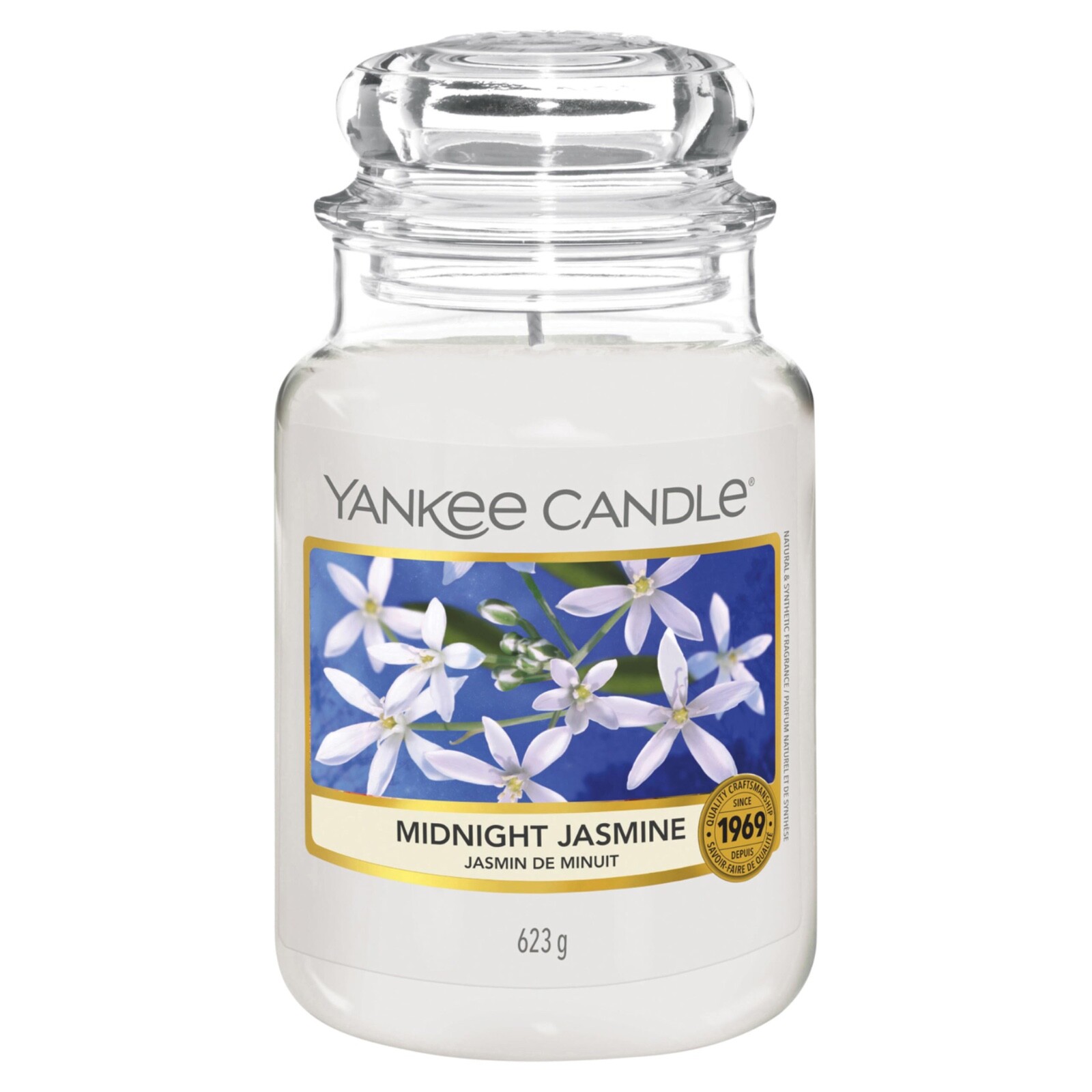 Yankee Candle Scented Large Jar Midnight Jasmine 110-150hrs 567g 10.7cm x 16.8cm