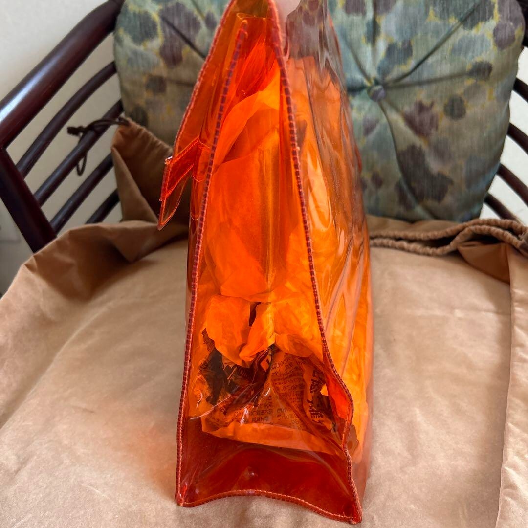 HERMES Vinyl Kelly Hand Beach Bag SOUVENIR DE L'EXPOSITION 1998