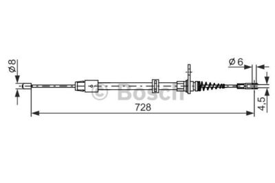 BOSCH Bremsseil 1 987 482 301