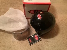 RODIA Open Face Motorcycle Helmet Gloss Black Small 55-56cm