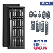 25 In 1 Precision Mini Screwdriver Set, S2 Steel Magnetic Bits, Professional Kit