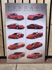 Ferrari Poster Ferrari Photos 24"x36" 250 GTO, Enzo Testarossa Vintage/Modern