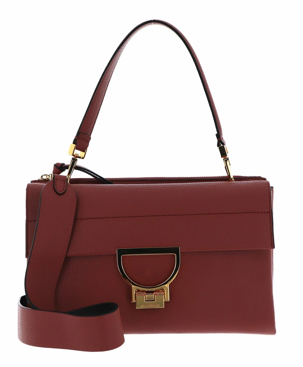 Sac Coccinelle En Cuir Marron – 30 Cm – Style épaule – Très Bon état