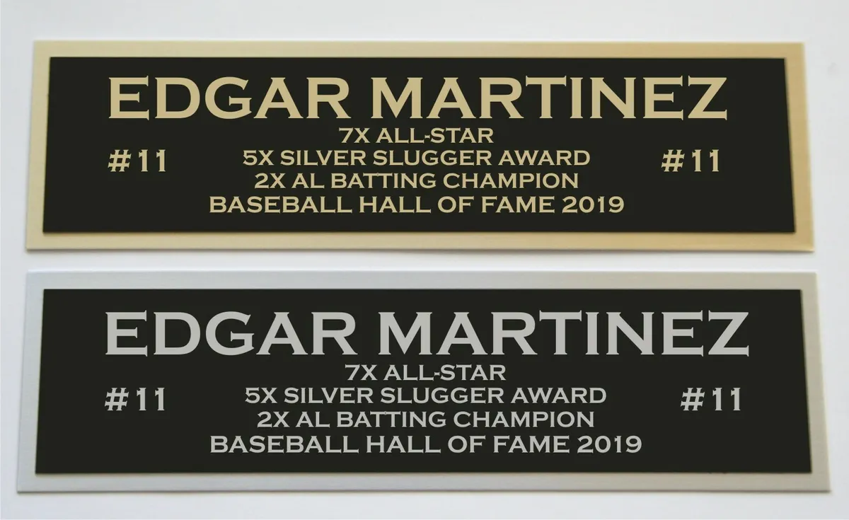 Edgar Martinez nameplate for signed autographed baseball jersey photo glove  bat