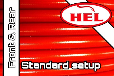 RED Aprilia RSV Mille 1000 01-05 HEL braided FR & RR brake hoses STD Setup
