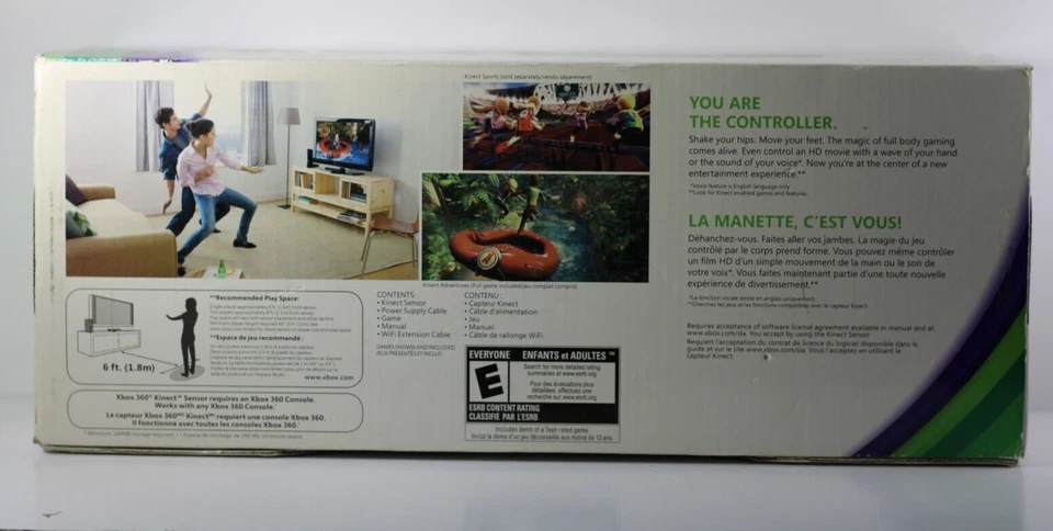 Microsoft Xbox 360 Kinect Sensor CIB Nice Box with Game - Image 2 of 4