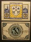 City of Buxtehude 1920/21: 2 emergency notes "blacksmith", 50 pfennigs