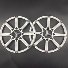 A Pair 8" ABS Speaker Covers Grilles For Car Audio DJ PA Speakers Silver Gray