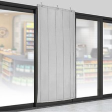 Privacy Curtain Grey Thermal Insulated Door Curtain Winter Doorway Cover Screen