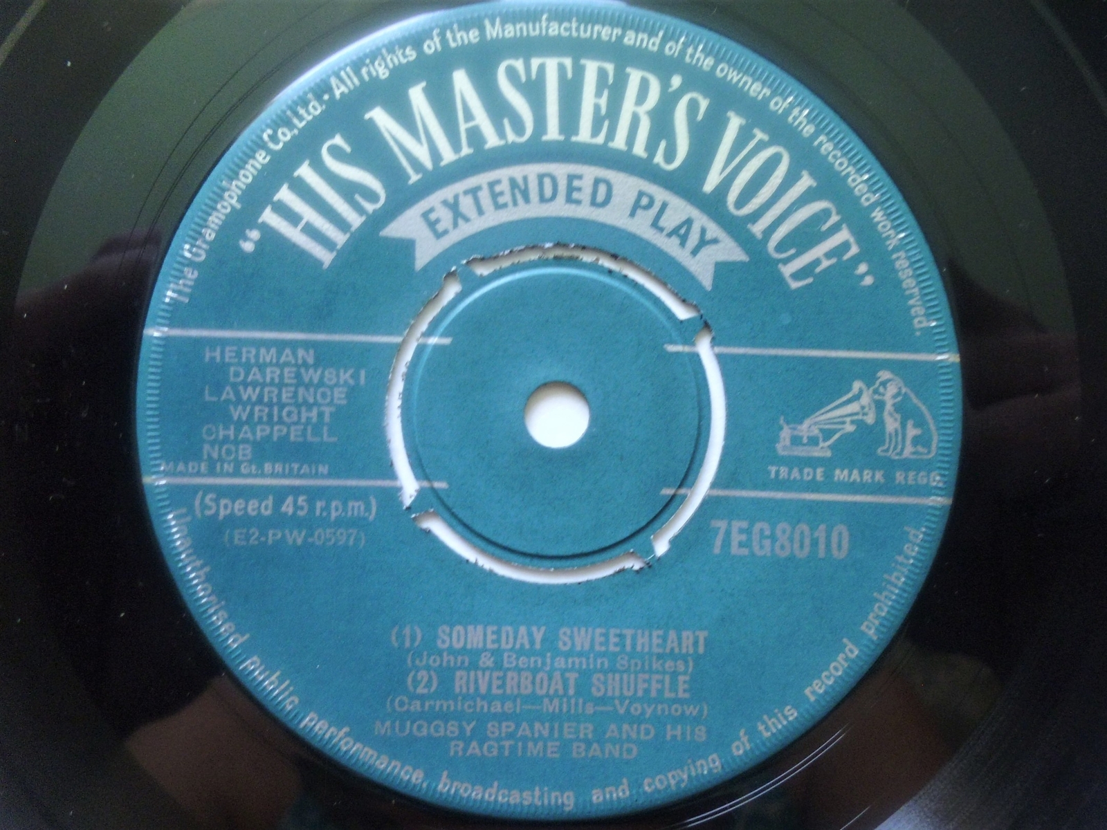 Muggsy Spanier Someday Sweetheart EP HMV 7EG8010 EX 1950s Someday Sweetheart