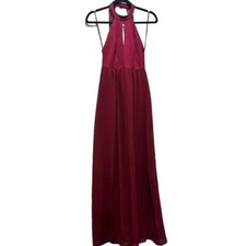 LULUS Women's Burgundy Long Dress SMALL