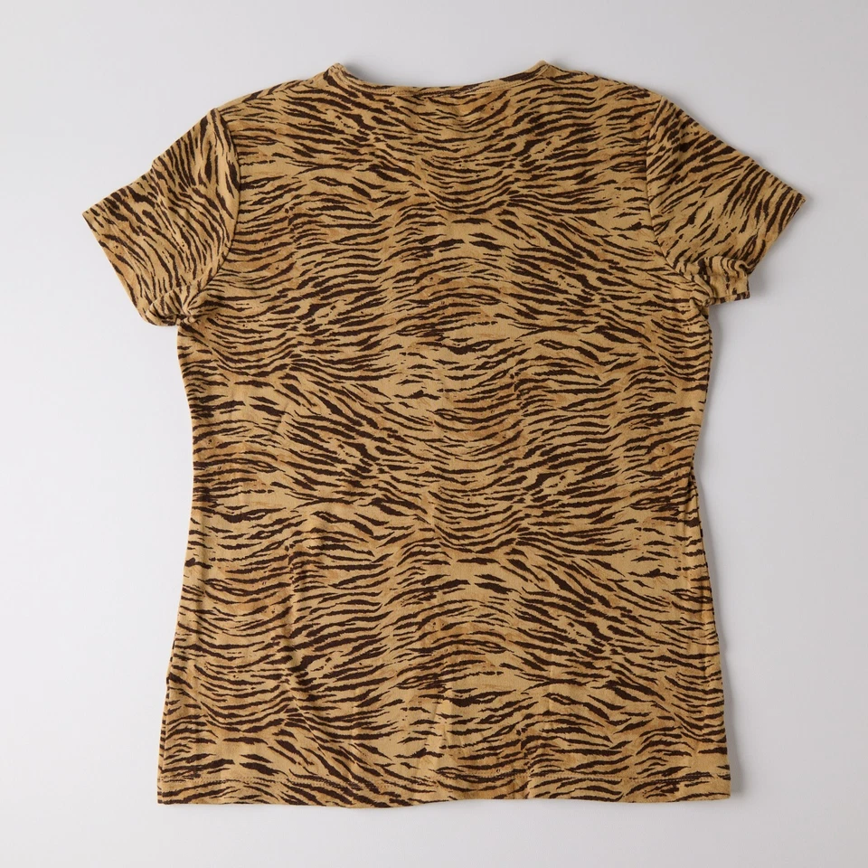 Jones New York Sport T-Shirt Women’s M Tiger Animal Print 100% Cotton Safari Y2K - Image 2 of 4