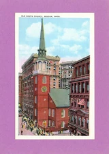 Old South Church, Boston, Mass. Antique Postcard - Tichnor Brothers